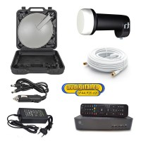 Kit antena camping 40cm receptor Focus Sat pentru camion rulota 12V